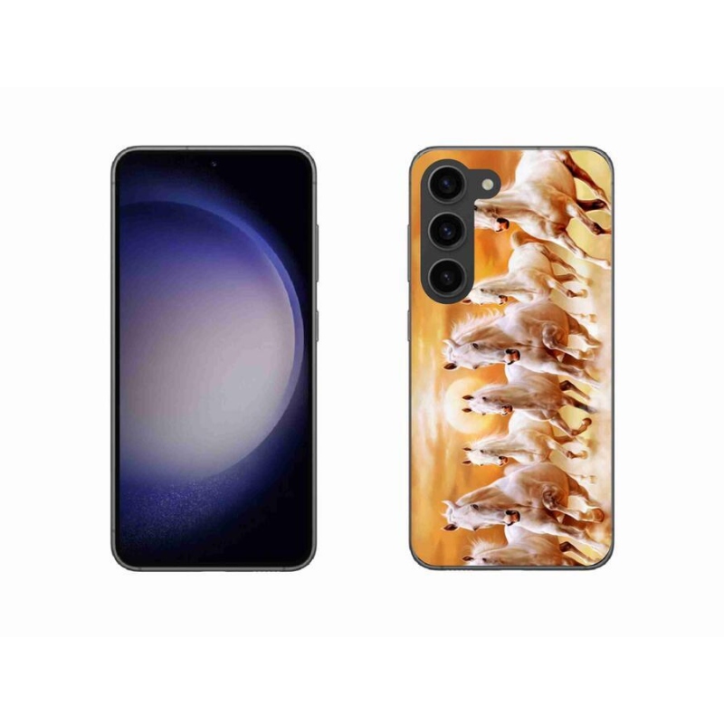 Gelový obal mmCase na mobil Samsung Galaxy S23 5G - koně 2