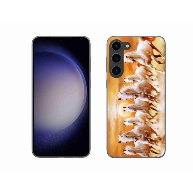 Gelový obal mmCase na mobil Samsung Galaxy S23+ 5G - koně 2