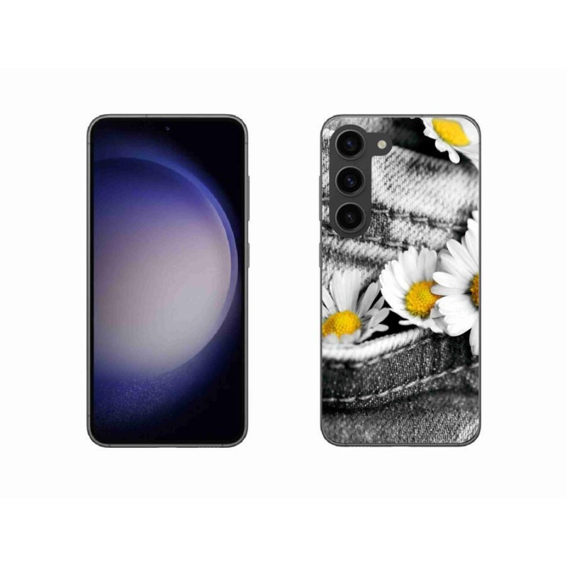 Gelový obal mmCase na mobil Samsung Galaxy S23 5G - kopretiny