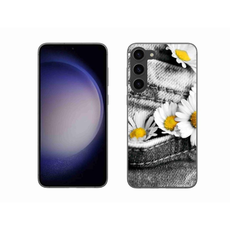 Gelový obal mmCase na mobil Samsung Galaxy S23+ 5G - kopretiny