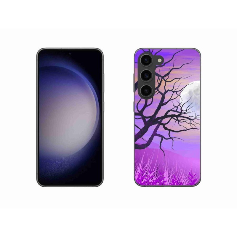 Gelový obal mmCase na mobil Samsung Galaxy S23 5G - kreslený opadaný strom