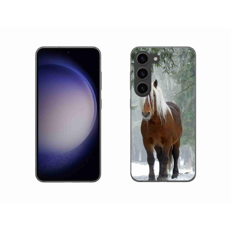 Gelový obal mmCase na mobil Samsung Galaxy S23 5G - kůň v lese