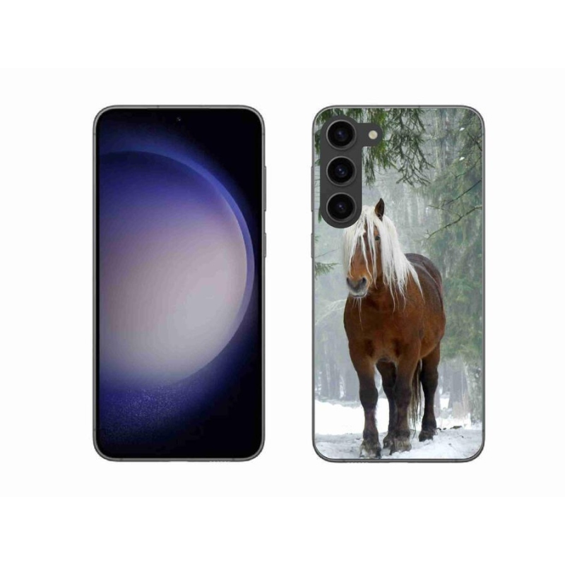 Gelový obal mmCase na mobil Samsung Galaxy S23+ 5G - kůň v lese