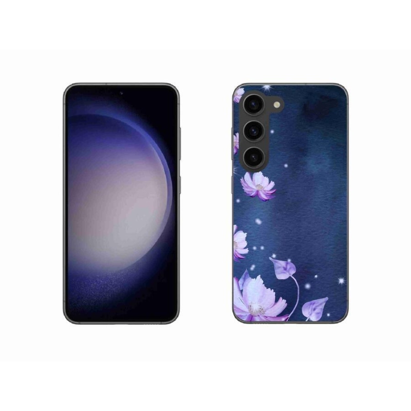 Gelový obal mmCase na mobil Samsung Galaxy S23 5G - padající květy