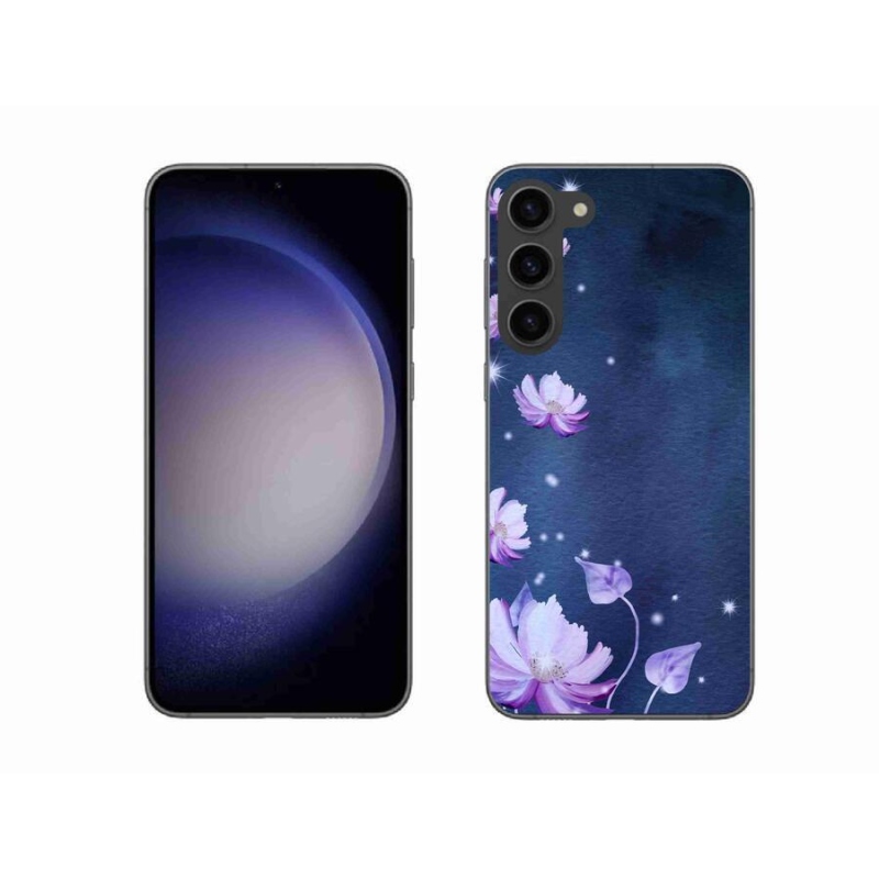 Gelový obal mmCase na mobil Samsung Galaxy S23+ 5G - padající květy