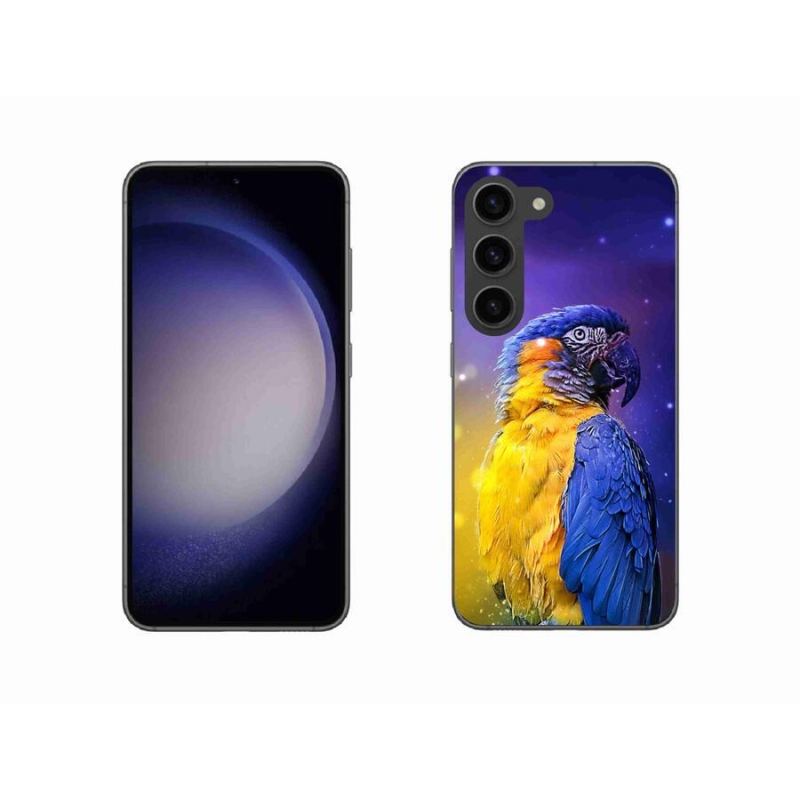 Gelový obal mmCase na mobil Samsung Galaxy S23 5G - papoušek ara 1