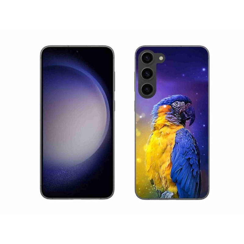 Gelový obal mmCase na mobil Samsung Galaxy S23+ 5G - papoušek ara 1