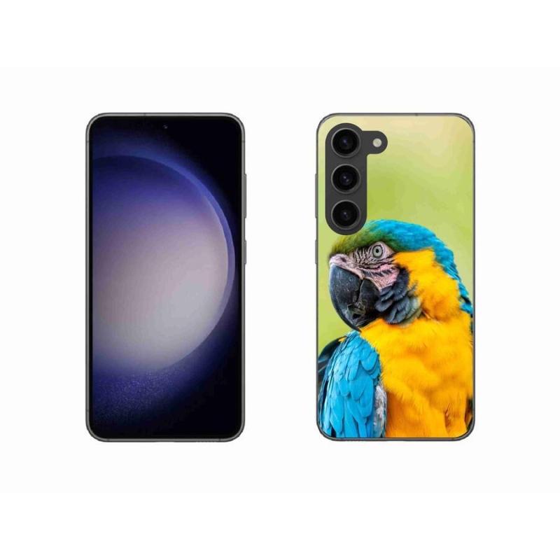 Gelový obal mmCase na mobil Samsung Galaxy S23 5G - papoušek ara 2