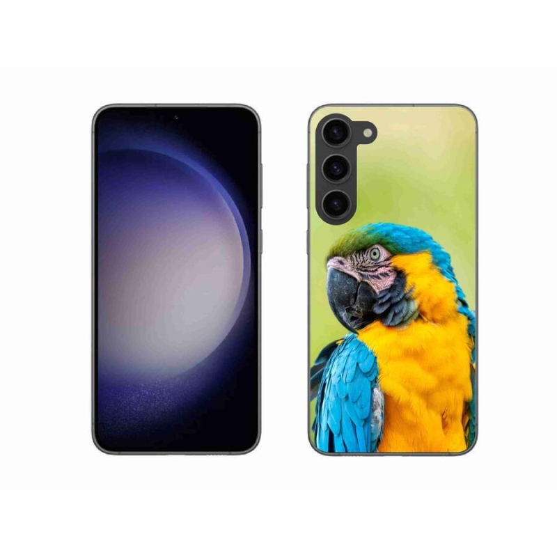 Gelový obal mmCase na mobil Samsung Galaxy S23+ 5G - papoušek ara 2