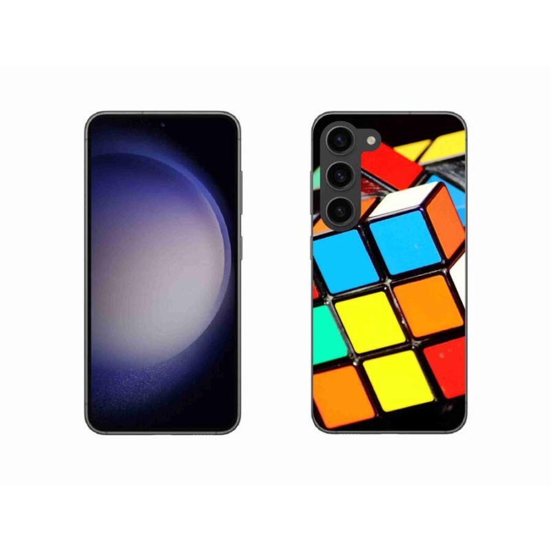 Gelový obal mmCase na mobil Samsung Galaxy S23 5G - rubikova kostka