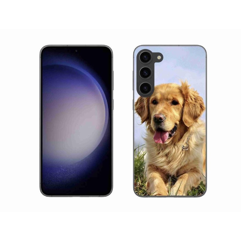 Gelový obal mmCase na mobil Samsung Galaxy S23+ 5G - zlatý retrívr