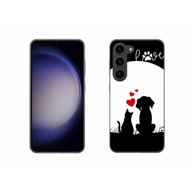 Gelový obal mmCase na mobil Samsung Galaxy S23 5G - zvířecí láska