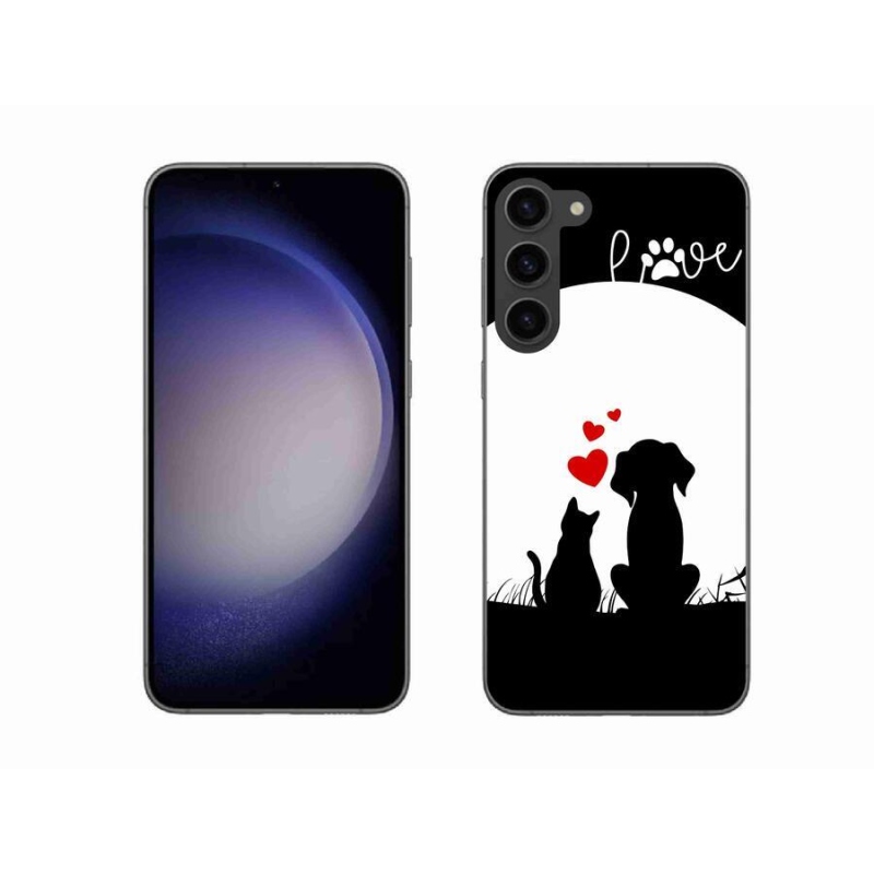Gelový obal mmCase na mobil Samsung Galaxy S23+ 5G - zvířecí láska