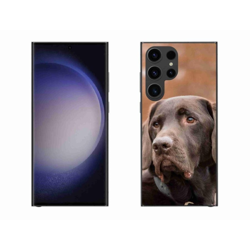 Gelový obal mmCase na mobil Samsung Galaxy S23 Ultra 5G - hnědý labrador