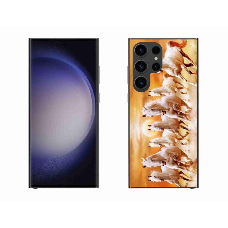 Gelový obal mmCase na mobil Samsung Galaxy S23 Ultra 5G - koně 2