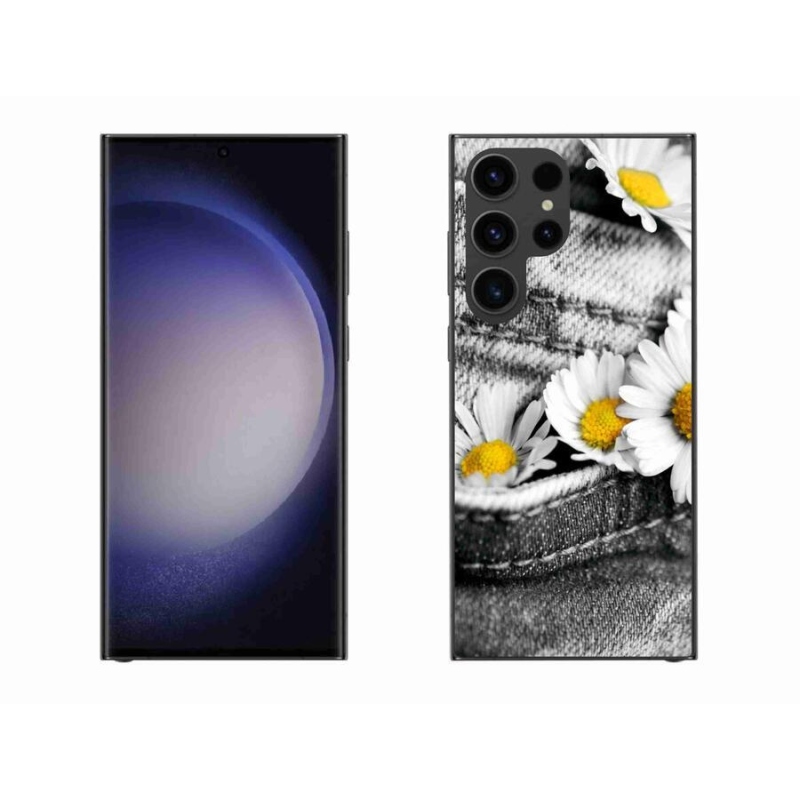 Gelový obal mmCase na mobil Samsung Galaxy S23 Ultra 5G - kopretiny