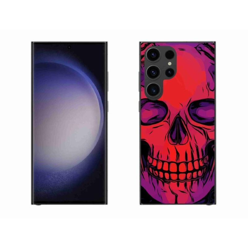 Gelový obal mmCase na mobil Samsung Galaxy S23 Ultra 5G - lebka
