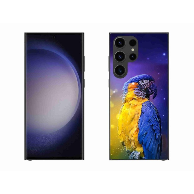 Gelový obal mmCase na mobil Samsung Galaxy S23 Ultra 5G - papoušek ara 1