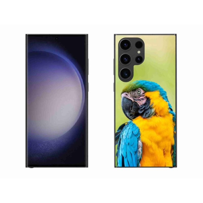 Gelový obal mmCase na mobil Samsung Galaxy S23 Ultra 5G - papoušek ara 2