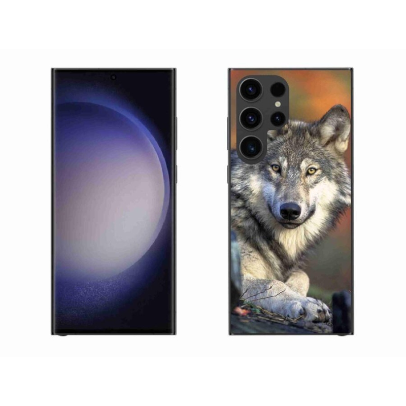 Gelový obal mmCase na mobil Samsung Galaxy S23 Ultra 5G - vlk