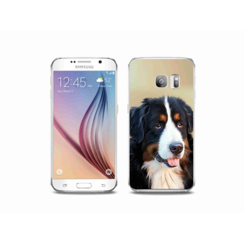 Gelový obal mmCase na mobil Samsung Galaxy S6 Edge - bernský salašnický pes