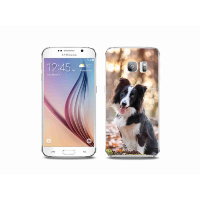 Gelový obal mmCase na mobil Samsung Galaxy S6 Edge - border kolie 1