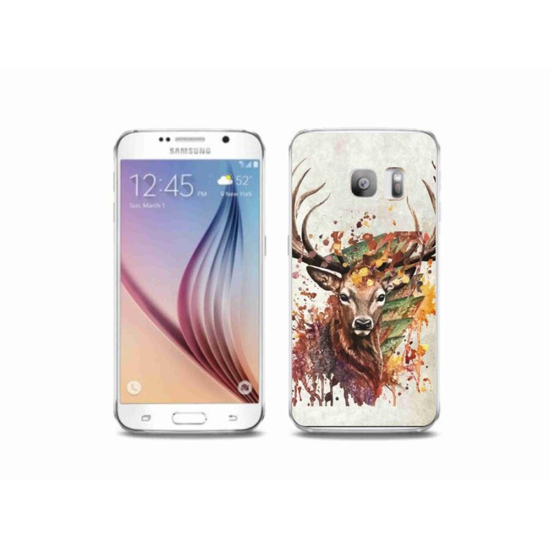Gelový obal mmCase na mobil Samsung Galaxy S6 Edge - jelen 1