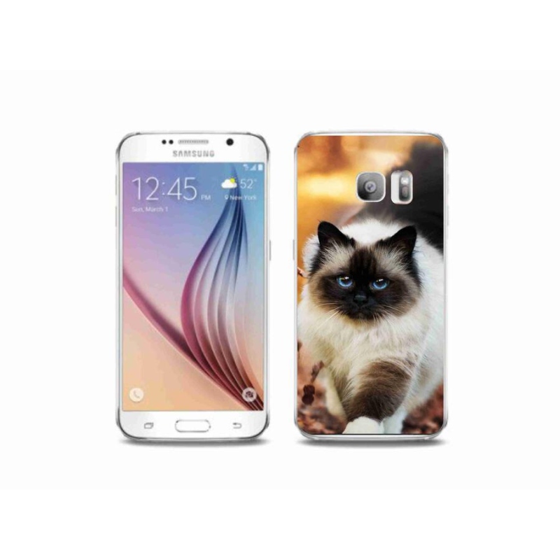 Gelový obal mmCase na mobil Samsung Galaxy S6 Edge - kočka 1
