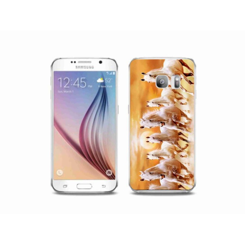 Gelový obal mmCase na mobil Samsung Galaxy S6 Edge - koně 2
