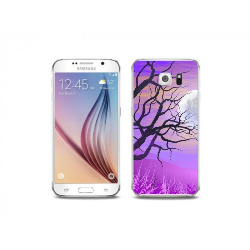 Gelový obal mmCase na mobil Samsung Galaxy S6 Edge - kreslený opadaný strom
