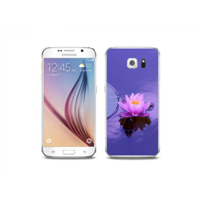 Gelový obal mmCase na mobil Samsung Galaxy S6 Edge - květ na hladině