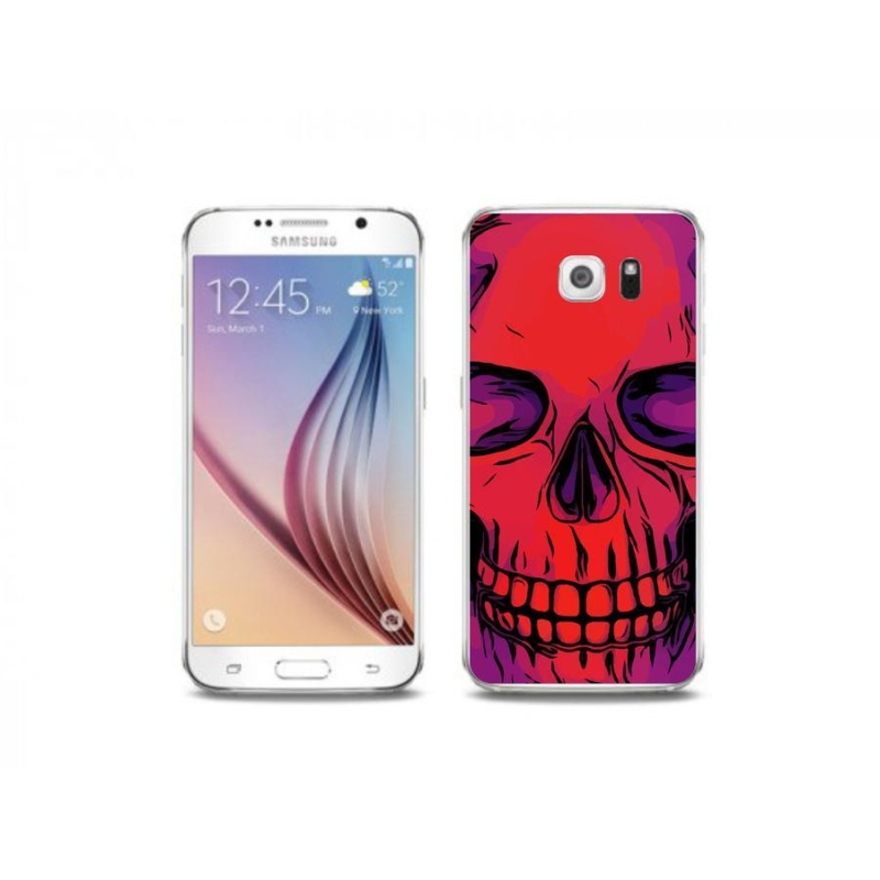 Gelový obal mmCase na mobil Samsung Galaxy S6 Edge - lebka