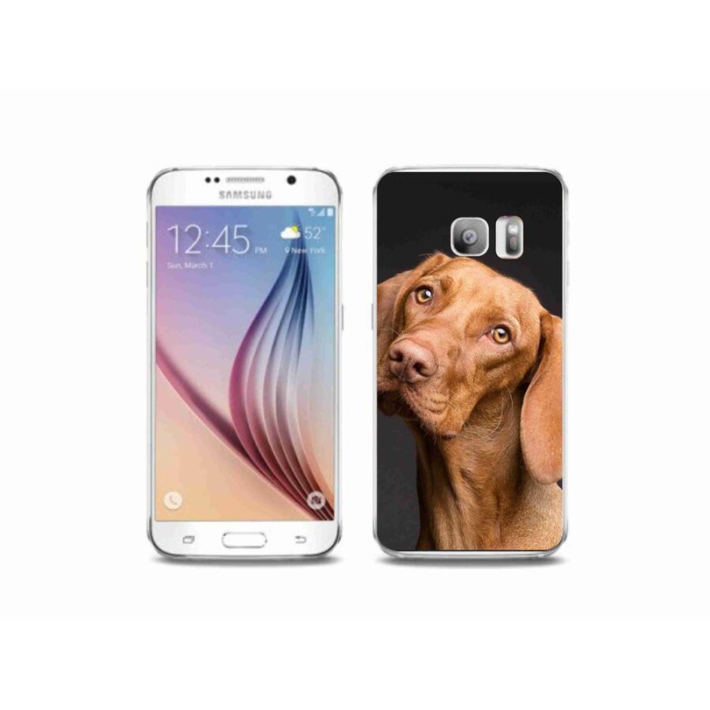 Gelový obal mmCase na mobil Samsung Galaxy S6 Edge - maďarský ohař