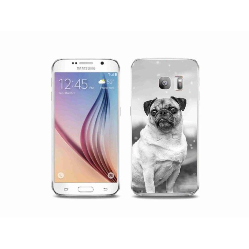 Gelový obal mmCase na mobil Samsung Galaxy S6 Edge - mops