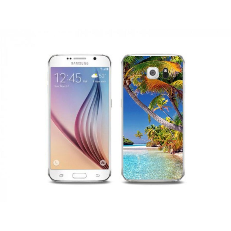 Gelový obal mmCase na mobil Samsung Galaxy S6 Edge - mořská pláž