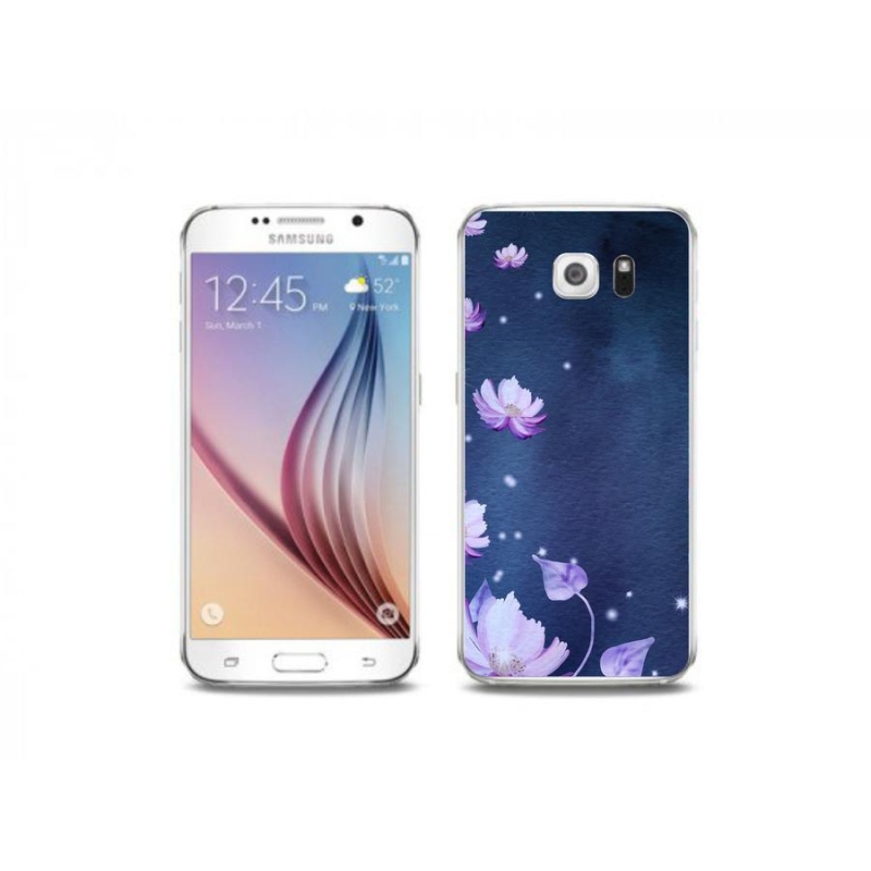 Gelový obal mmCase na mobil Samsung Galaxy S6 Edge - padající květy