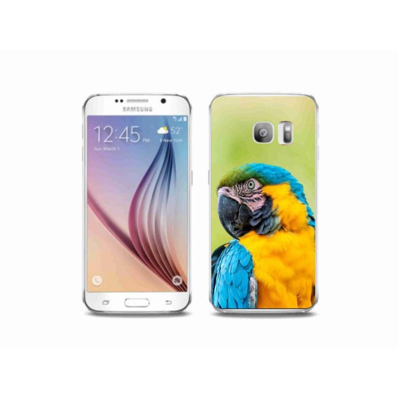 Gelový obal mmCase na mobil Samsung Galaxy S6 Edge - papoušek ara 2
