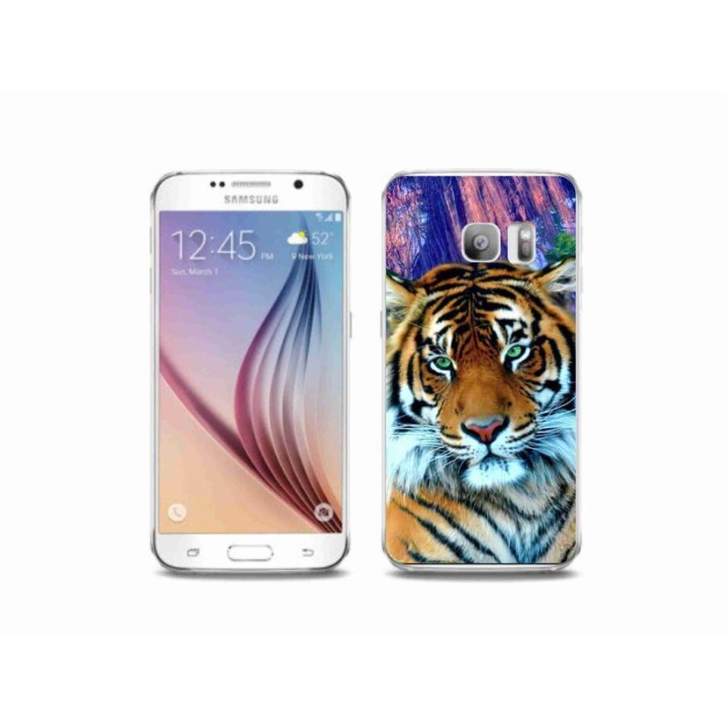 Gelový obal mmCase na mobil Samsung Galaxy S6 Edge - tygr