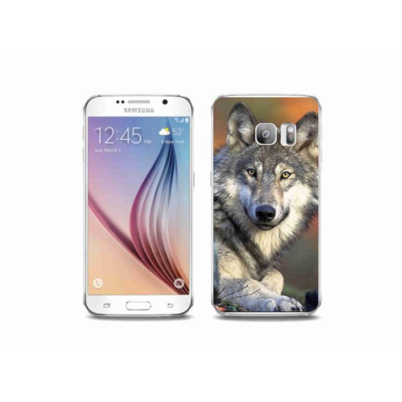 Gelový obal mmCase na mobil Samsung Galaxy S6 Edge - vlk