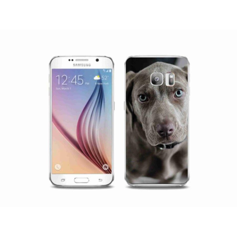 Gelový obal mmCase na mobil Samsung Galaxy S6 Edge - výmarský ohař