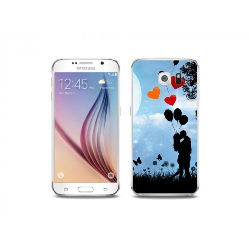Gelový obal mmCase na mobil Samsung Galaxy S6 Edge - zamilovaný pár