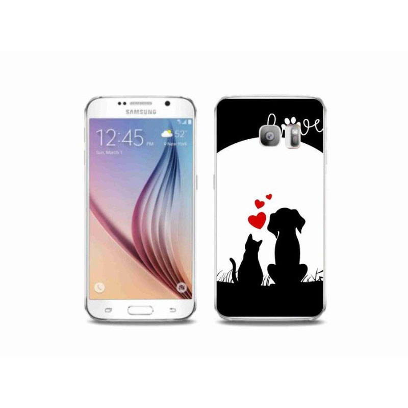 Gelový obal mmCase na mobil Samsung Galaxy S6 Edge - zvířecí láska