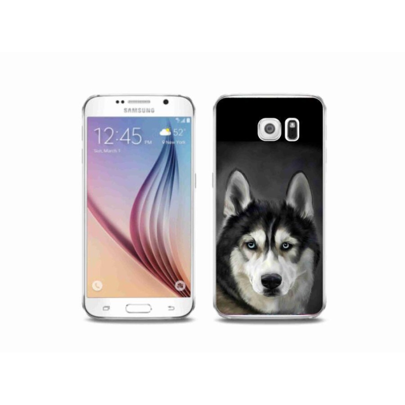 Gelový obal mmCase na mobil Samsung Galaxy S6 - husky
