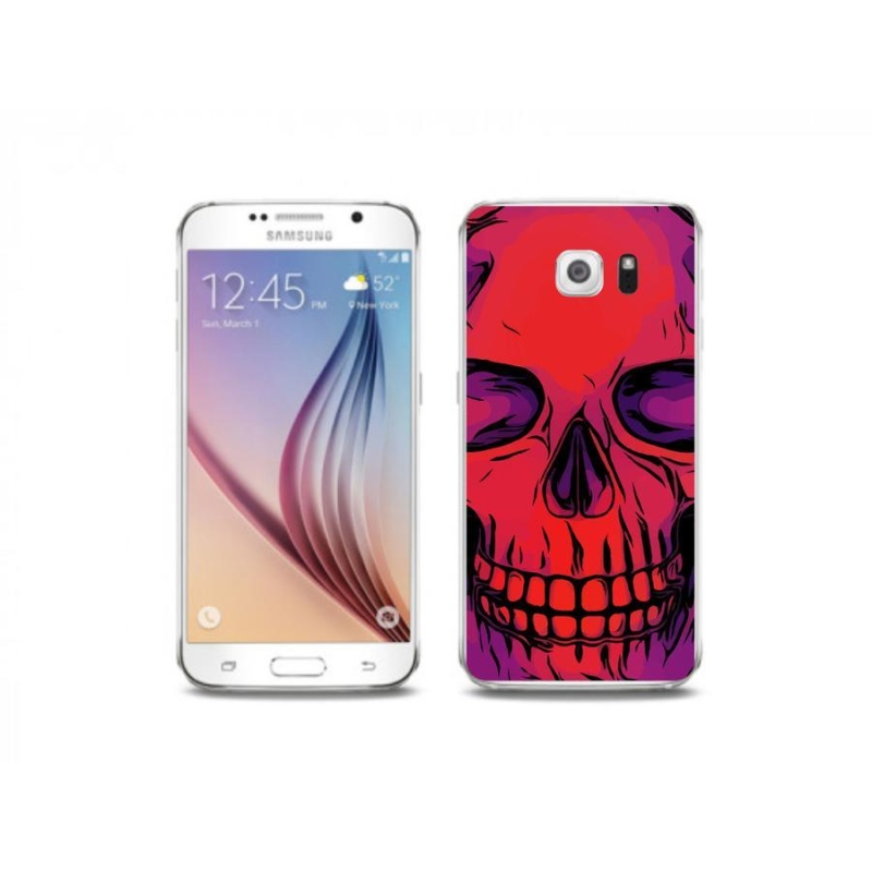 Gelový obal mmCase na mobil Samsung Galaxy S6 - lebka