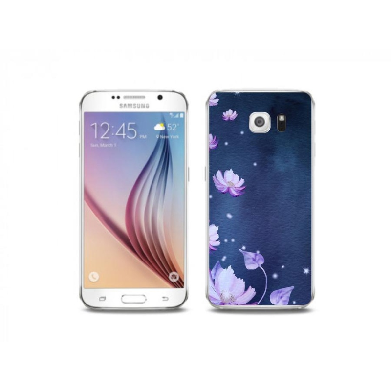 Gelový obal mmCase na mobil Samsung Galaxy S6 - padající květy