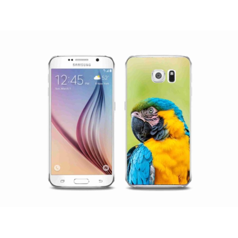 Gelový obal mmCase na mobil Samsung Galaxy S6 - papoušek ara 2