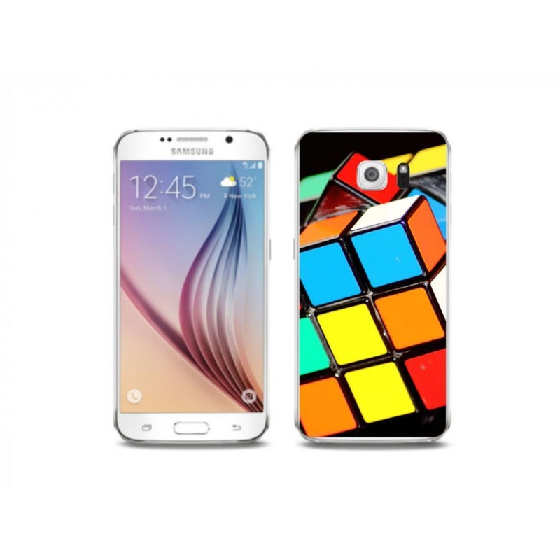 Gelový obal mmCase na mobil Samsung Galaxy S6 - rubikova kostka