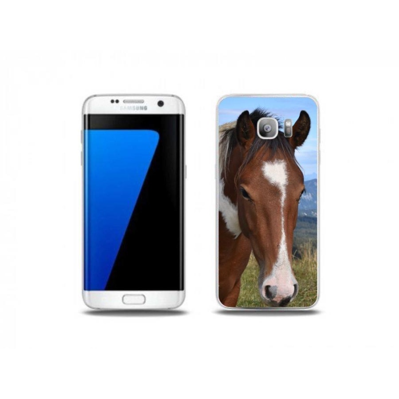 Gelový obal mmCase na mobil Samsung Galaxy S7 Edge - hnědý kůň