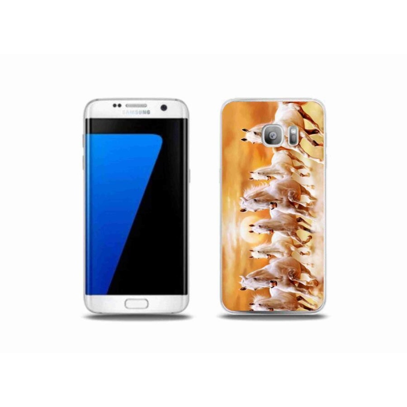 Gelový obal mmCase na mobil Samsung Galaxy S7 Edge - koně 2