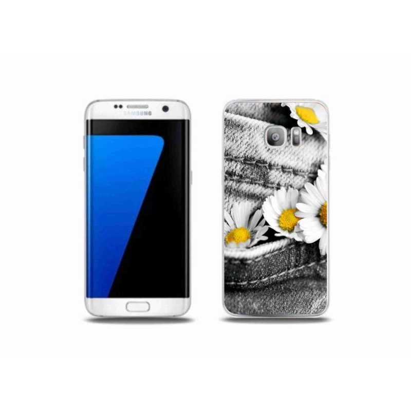 Gelový obal mmCase na mobil Samsung Galaxy S7 Edge - kopretiny